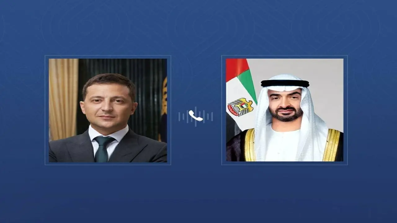 زيلينسكي يبحث مع محمد بن زايد إدانة الهجمات الإيرانية ضد دولة الإمارات
